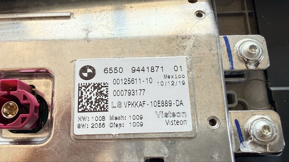 BMW дисплей за навигация 12.3” X5 G05 X6 G06 X7 G07 65509441871 Visteon