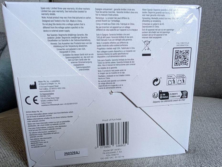 Waterpik Waterflosser Ultra Professional Nou Irigator Dus Bucal