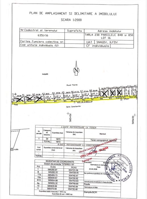 Teren intravilan Parcelat pt casa de vânzare – Tâncăbești, Snagov (Ilfov) lângă Pădure | Investiție