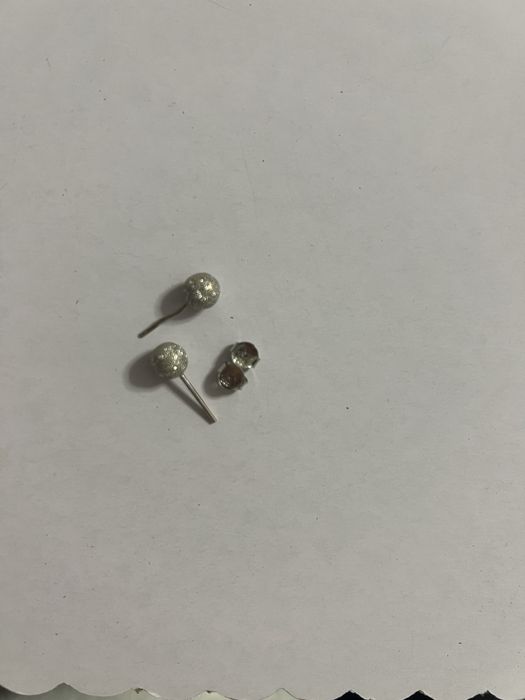 Vand cercei aur alb 14k