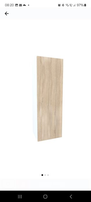 Vand 2 dulapuri suspendate  1 orizontal si 1 vertical cu 1 usa cu sistem " push to open" front Mdf Sonoma, 120 X 40 X 32