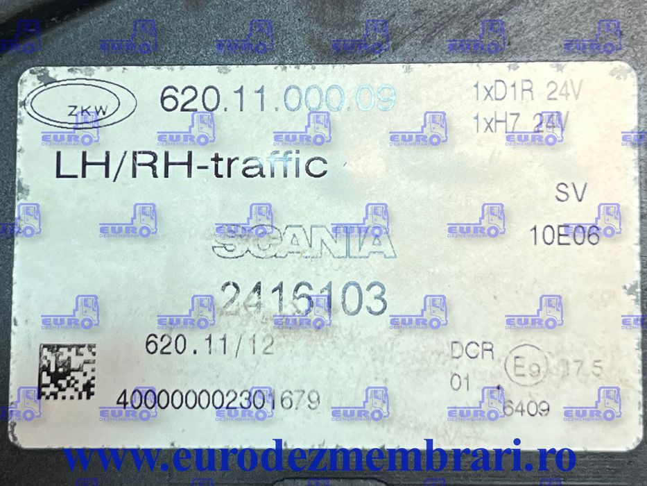 far cu xenon stanga scania 2416103