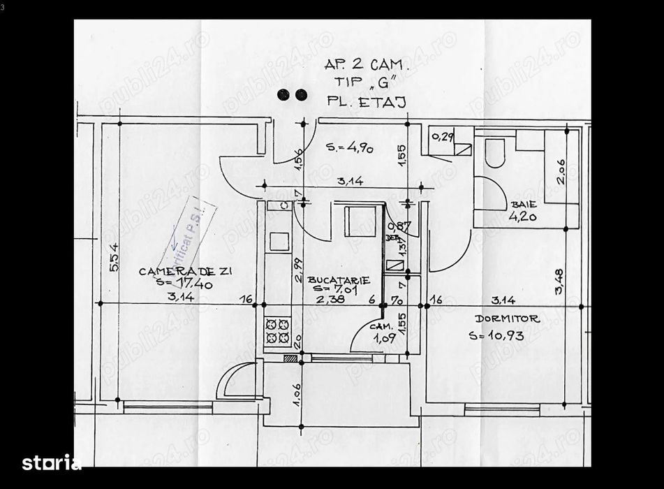 Apartament 2 camere Obor Stefan cel Mare