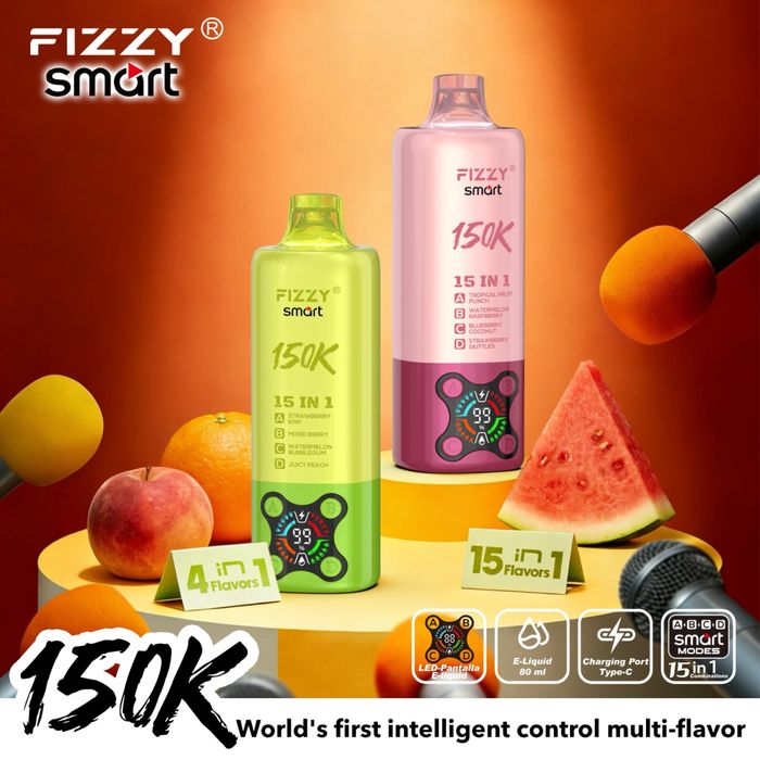 Vape Fizzy 15 in 1 150,000 reincarcabil model nou butoane speciale