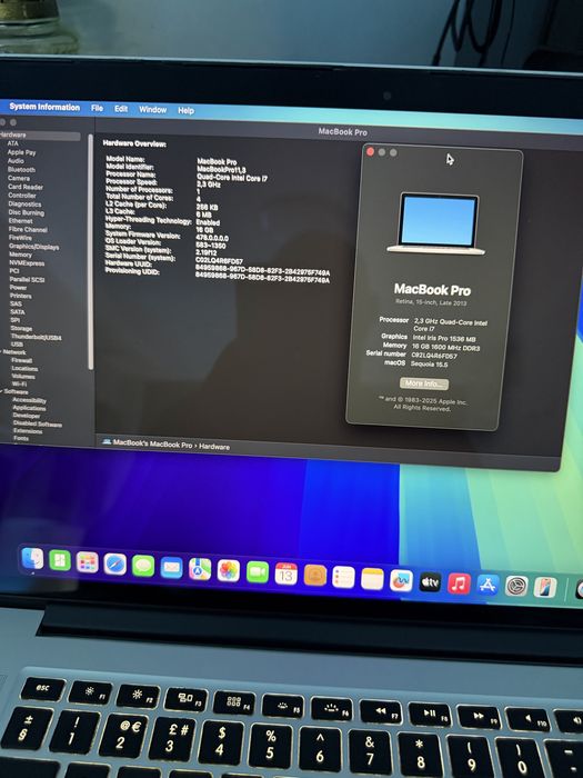 Macbook PRO  2.3 Ghz 16 gb ram