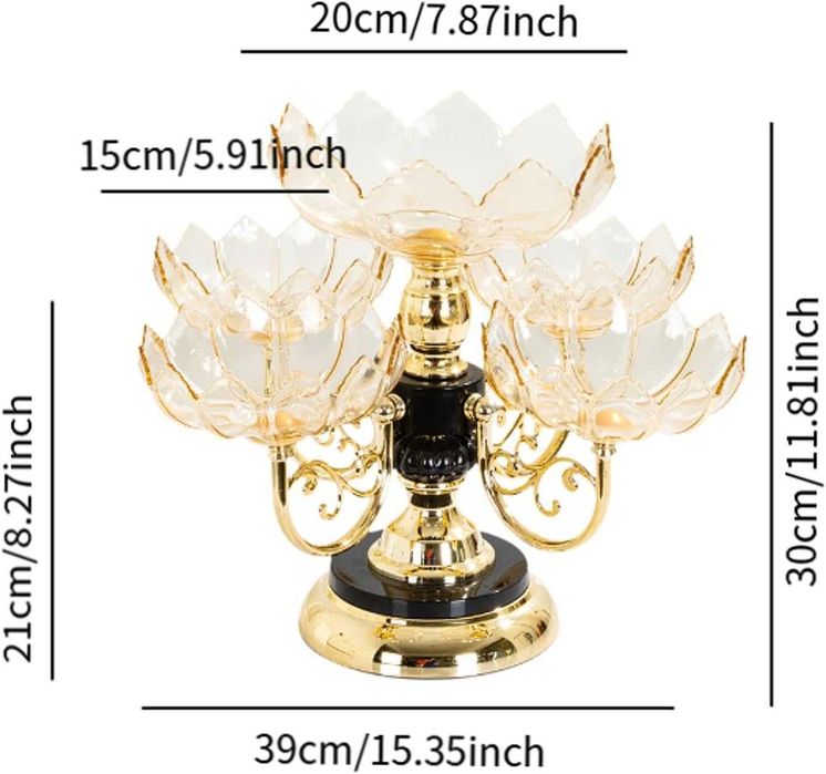 Platou de servire rotativ forma floare 5 compartimente 30x39cm