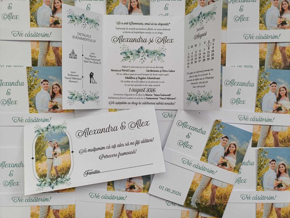 Invitații evenimente / invitații botez / invitații nunta / plicuri bani / marturii magnetice botez - LA COMANDA