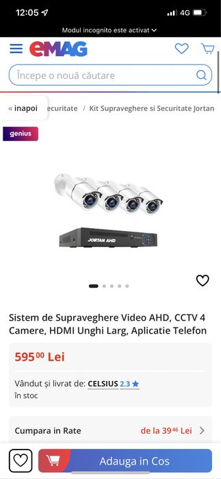 DVR Jortan negru cu cablu alimentare