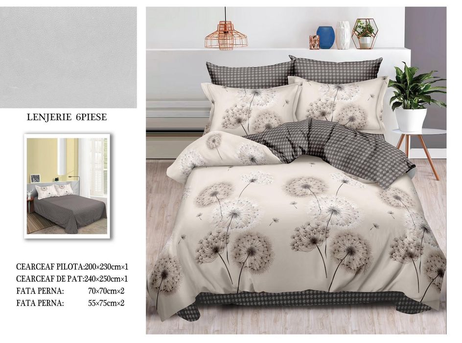 Lenjerii bumbac tip finet 6 piese