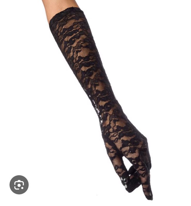 Ажурные длинные перчатки