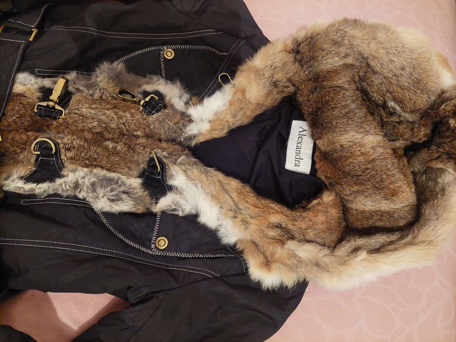 Зимно кожухче с естествен косъм