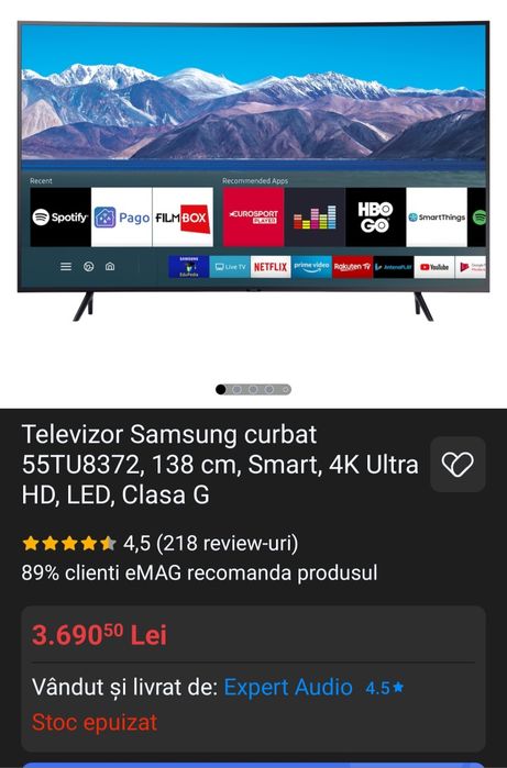 Tv Samsung Curbat 138 cm