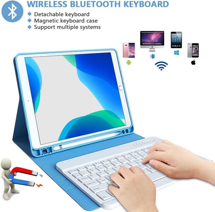 KBCASE Husă cu tastatură ES iPad 10.2 9gen,Pro 10.5,iPad Air 3 A2603