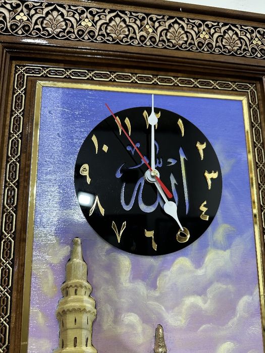 Devor soat / panno / suvenir 60×40 sm qo'l mehnatida yasalgan