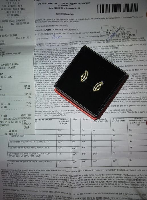 Cercei aur 585 cu cubic zirconia