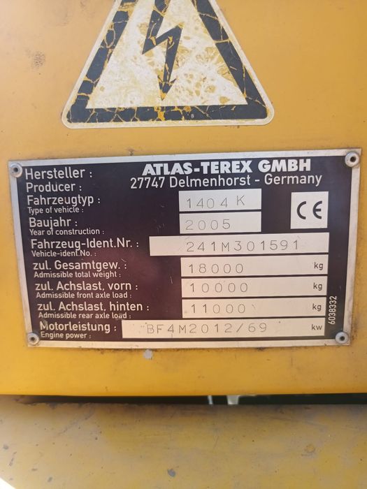 Excavator Atlas 1404 MK cale ferata