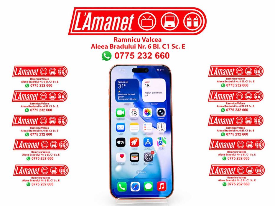 iPhone 17 Pro Max Cosmic Orange 256GB Neverlocked FullBox Garantie