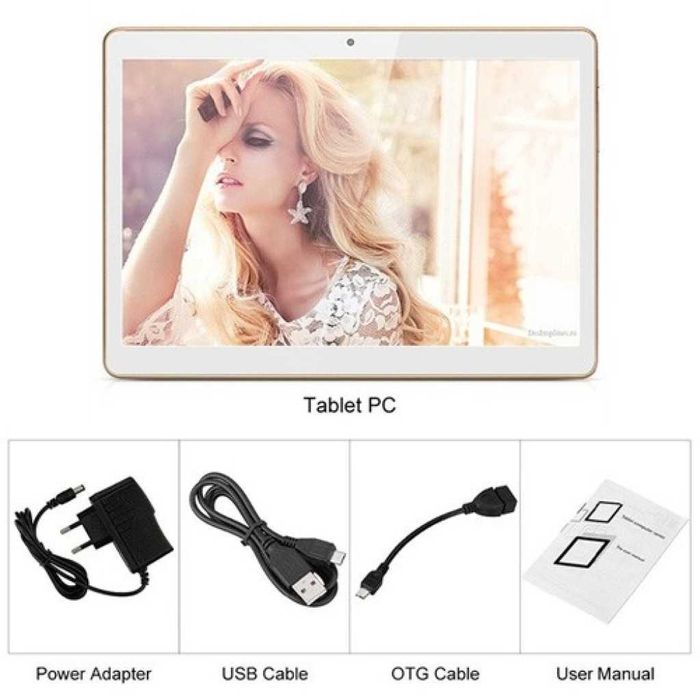 10 инчов таблет с HD качество и двойна карта SIM+Калъф. Android 4.4.2