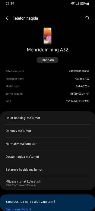 Samsung galaxy a32