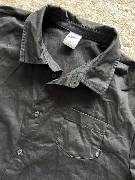 Camasa neagra de bumbac Nike, cu snur, marimea XL