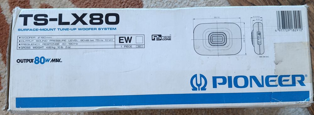 Pioneer TS-LX80II – Parametric Tune-Up Woofer – Activ Slim Subwoofer