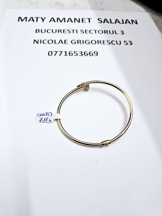 Vand bratara din aur 14 k 7.88 g cod 853