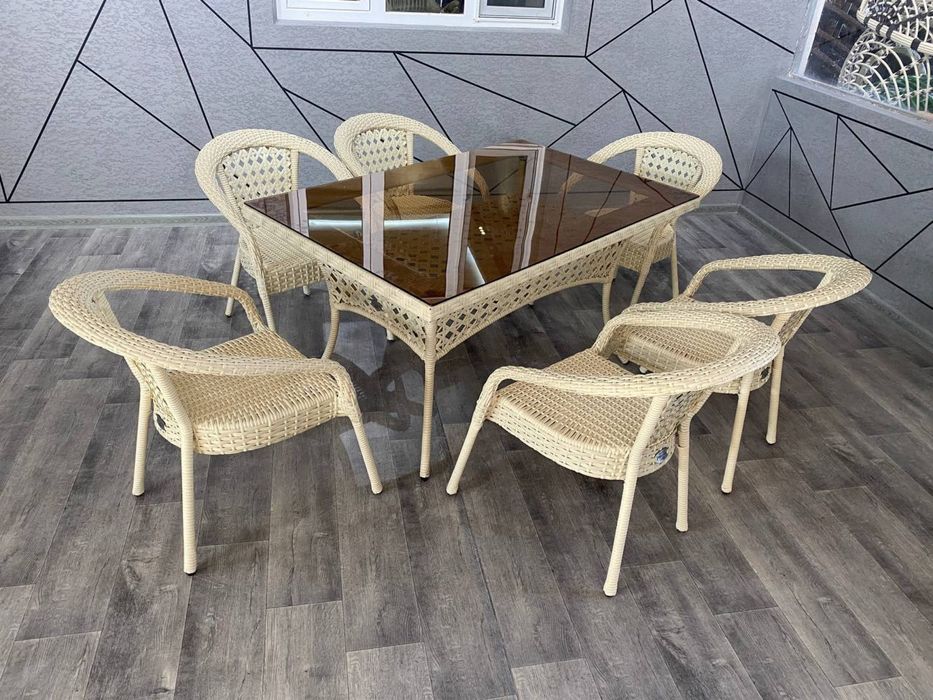 Ratan tuqima stol stul 8 tali aksiya ARTMETAL