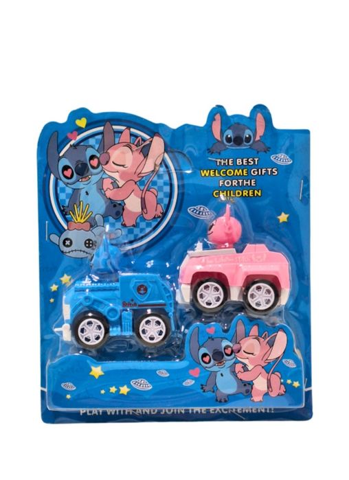 Комплект 2броя колички Лило и Стич Lilo and Stitch фигурки с коли