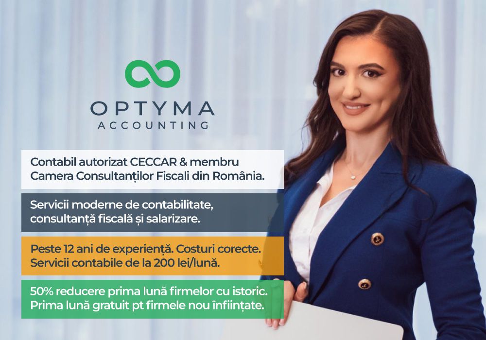 Contabil autorizat CECCAR & membru C.C.F. (Camera Consultantilor Fiscali). Reprezentare ANAF, AntiFrauda, ITM. SRL- PFA- II- ONG. Subvenții AJOFM.