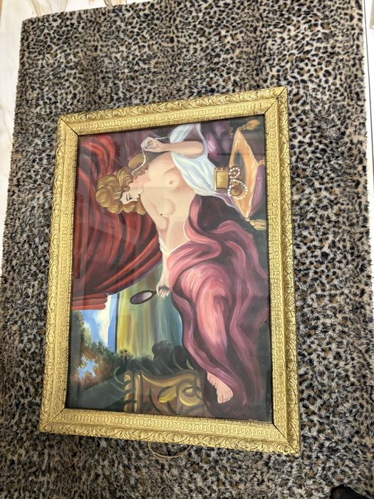 Tablou semnat Cimpoeșu pictură în ulei, ramă aurie iasi Original !!