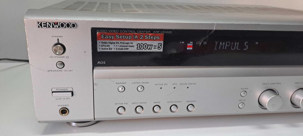 Amplificator Kenwood KRF-V5100D Receiver 5x100W RDS Optic Coaxial Sub Pre-Out