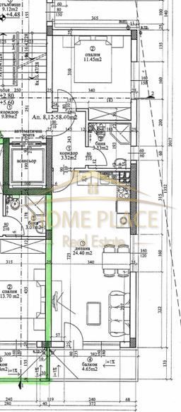 Двустаен апартамент  с паркомясто в кв. Виница