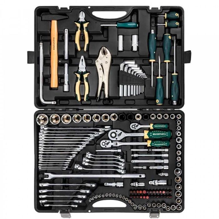 Гедоре 1/4″, 3/8″, 1/2″ 142+6 части ROCKFORCE PREMIUM