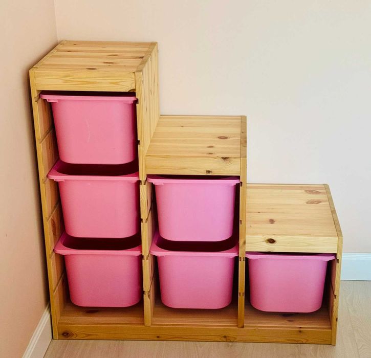 Детска секция с кутии за съхранение IKEA