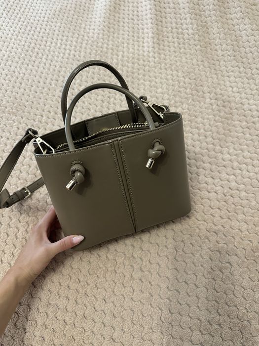 Чанта на Зара/ Zara в цвят хаки/ khaki