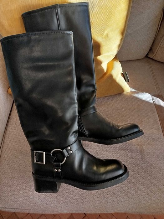 Високи дамски ботуши Мохито, 38 номер, черни