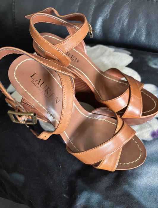 Ralph Lauren сандали на платформа естествена кожа