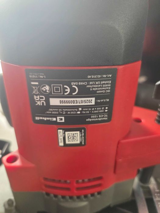 Fierastrau circular de mana Einhell TC-CS 1250, 1250 W, 5500 RPM, 55 mm adancime maxima taiere, 165 mm diametru disc