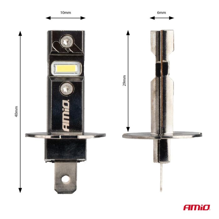 Led автомобилни крушки hybrid серия h3 6000k canbus 60w amio-04113