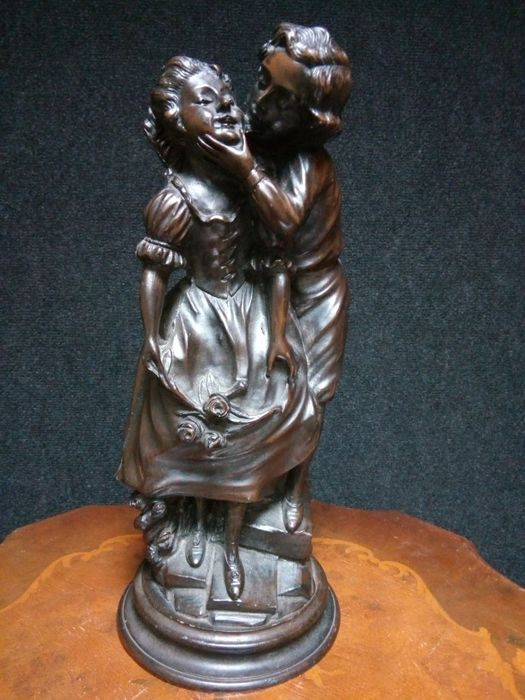 Superb grup statuar  impozant stare excepțională,39 c