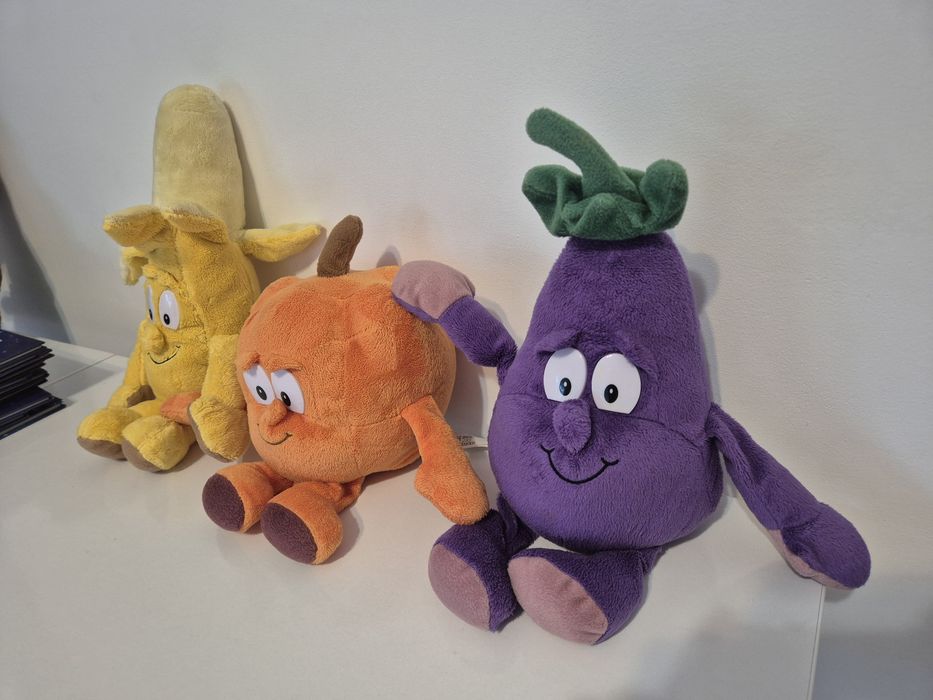 De vanzare jucarii de plus Banana, Vanata, Dovleac (23 cm - 33 cm)