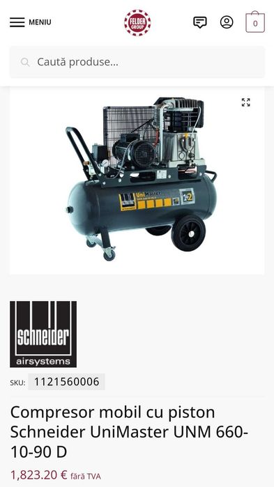 Compresor mobil cu piston Schneider