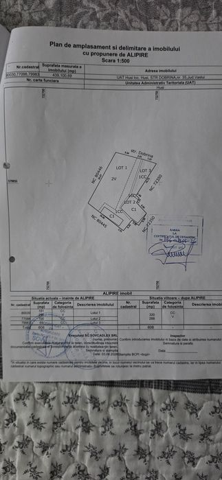 Teren intravaliat cu casa Husi