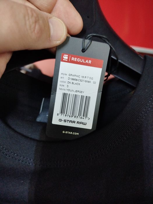 Оригинална НОВА тениска G-Star Raw S , M , L мъжка черна джи стар