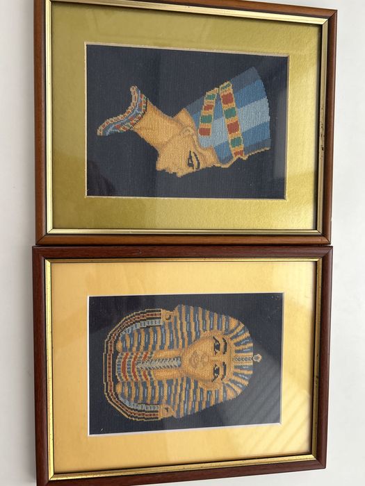 Goblen , inramat , cusut dupa diagrama 2 buc , 600 lei / buc