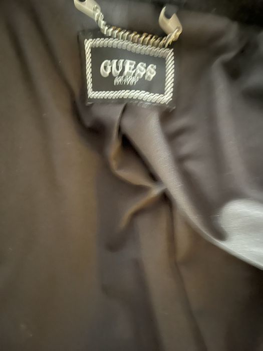 Черно вълнено пално GUESS
