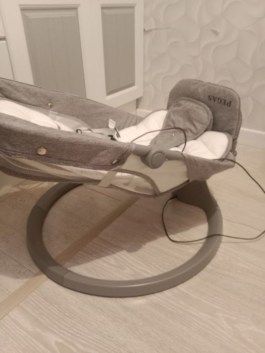 Шезлонг PEGAS Deluxe-multi-swing до 12 кг серый