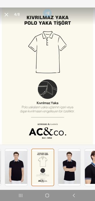 Altinyildiz classics, 100% paxta, polo futbolka. Футболка поло.