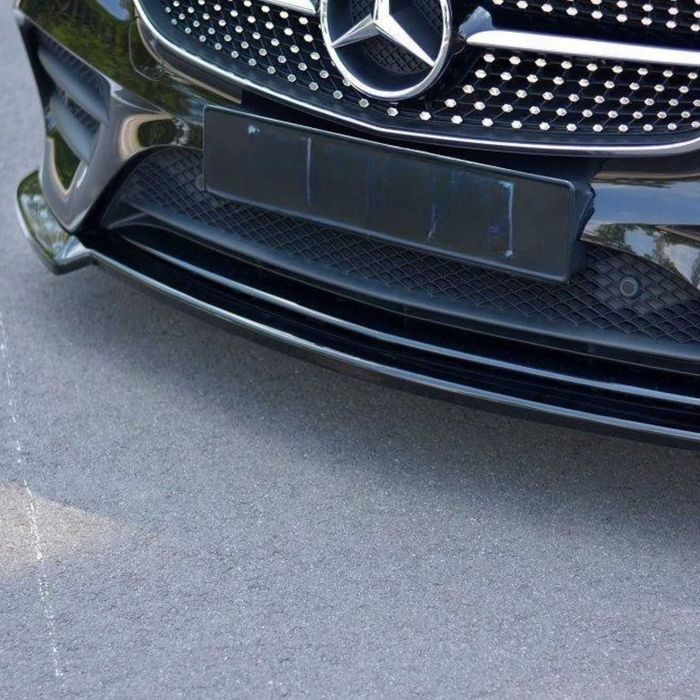 Преден лип спойлер за Mercedes E-Class W213 (2016+) – Черен гланц, мерцеде е класа