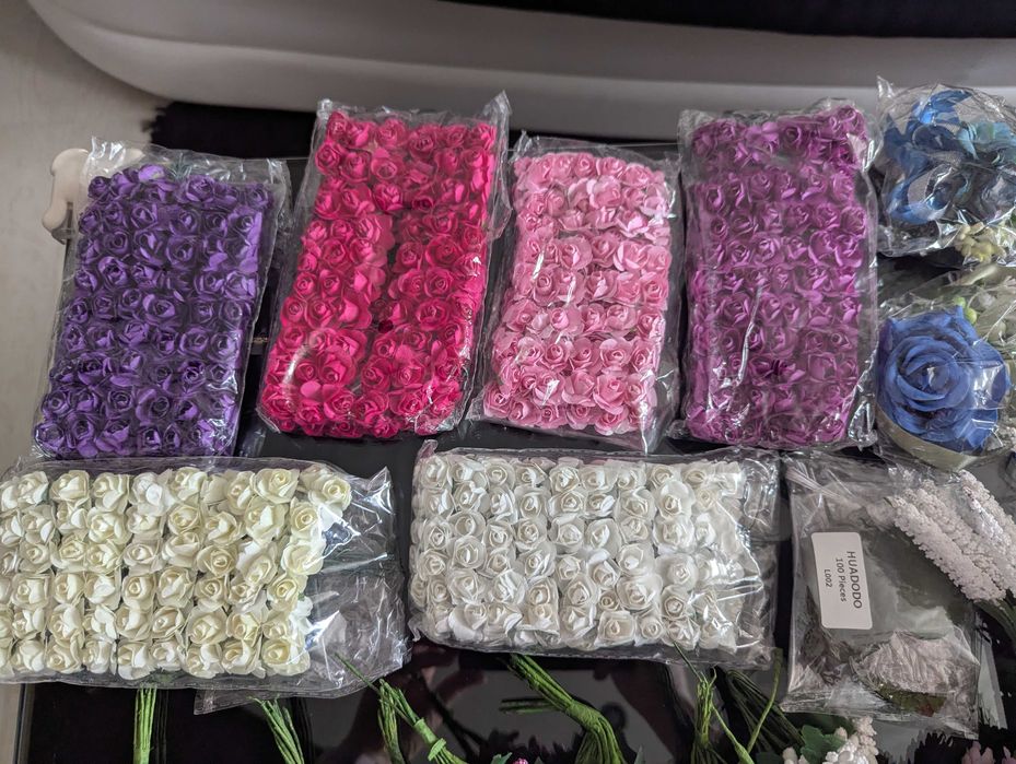 Крафт материали - изкуствени цветя